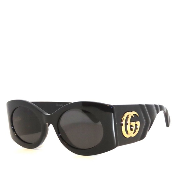 Gucci GG0810S 0810S 001 53 Black Gray Sunglasses 0810